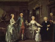 William Hogarth Trent Family France oil painting artist